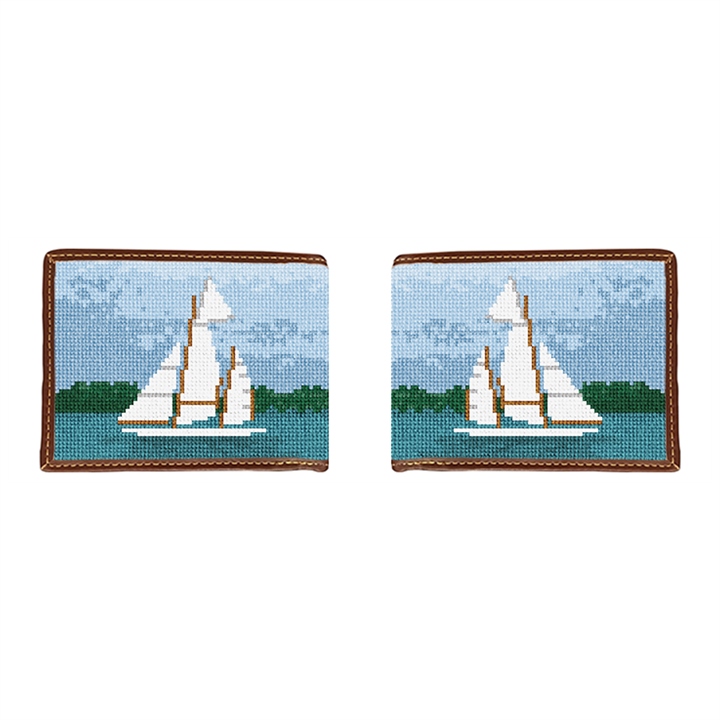 Classic Sailing Needlepoint Wallet 
