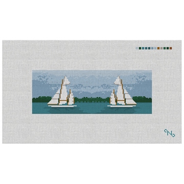 Classic Sailing Needlepoint Wallet Kit