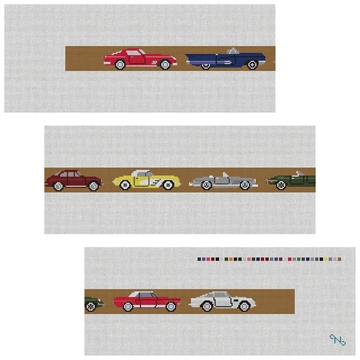 Classic Sports Cars Needlepoint Belt Kit