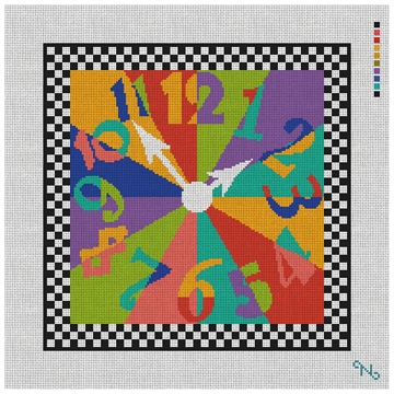 Clock Pillow Needlepoint Kit