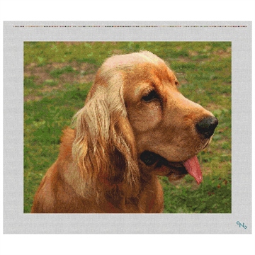 Cocker Spaniel Needlepoint Kit Stitched Preview