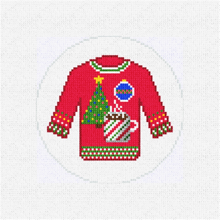 Cocoa Ugly Sweater Needlepoint Ornament Kit
