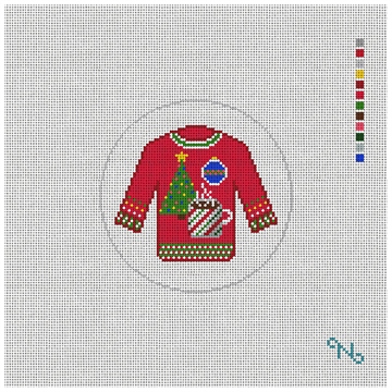 Cocoa Ugly Sweater Needlepoint Ornament Kit