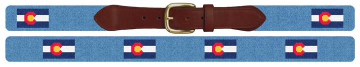 Colorado Flag Needlepoint Belt