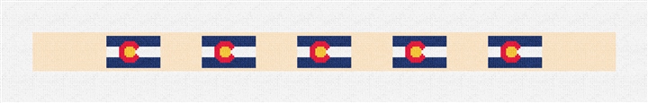 Colorado Flag Needlepoint Dog Collar Kit
