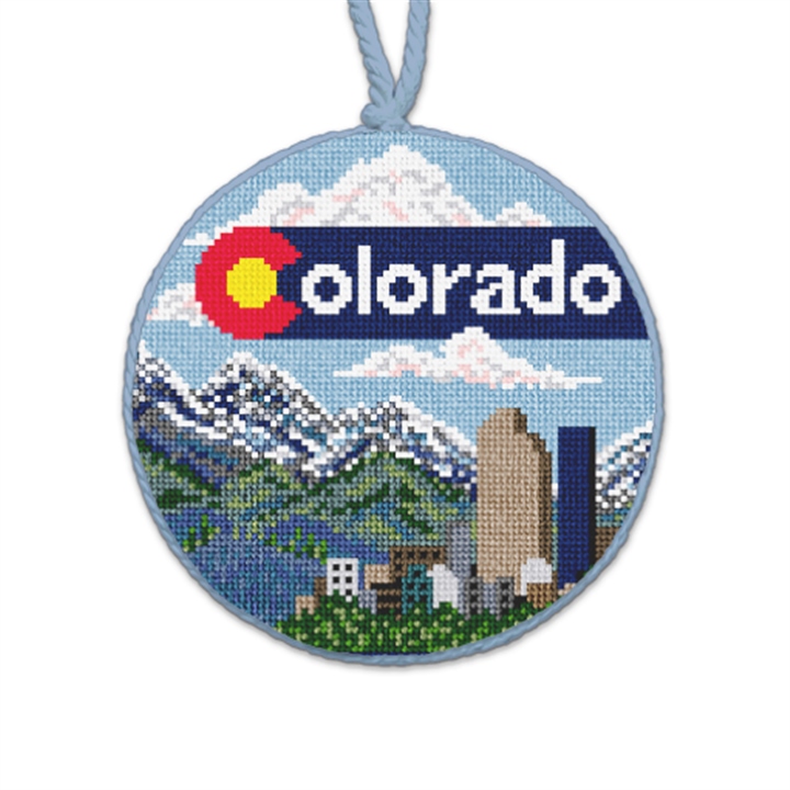 Colorado Needlepoint Ornament 
