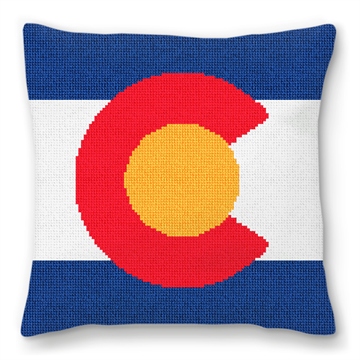 Colorado Needlepoint Pillow