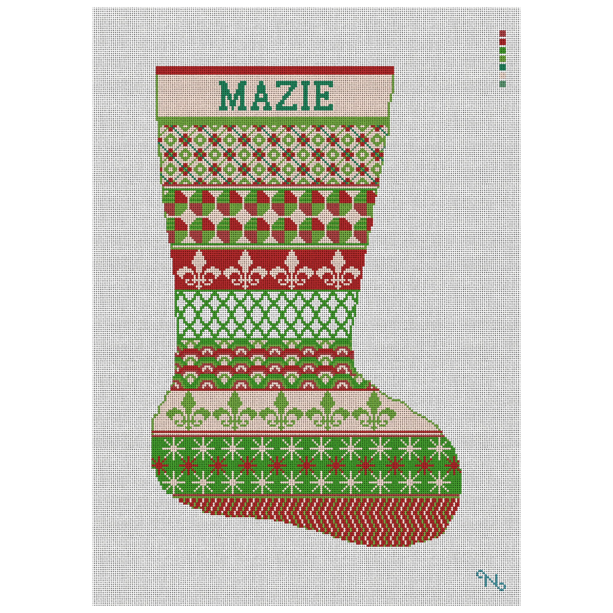 Colorful Avesta Needlepoint Stocking Kit