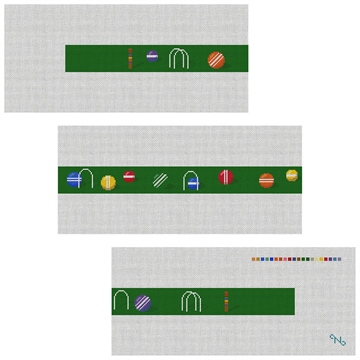 Colorful Croquet Needlepoint Belt Kit