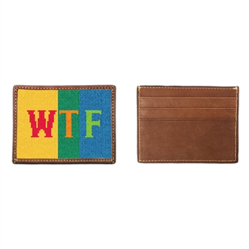 Colorful Expression Needlepoint Card Wallet