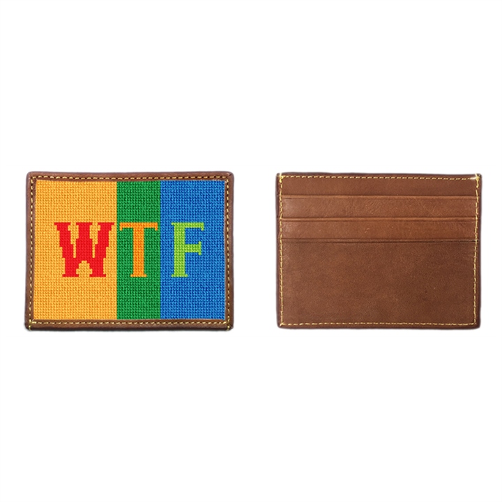 Colorful Expression Needlepoint Card Wallet