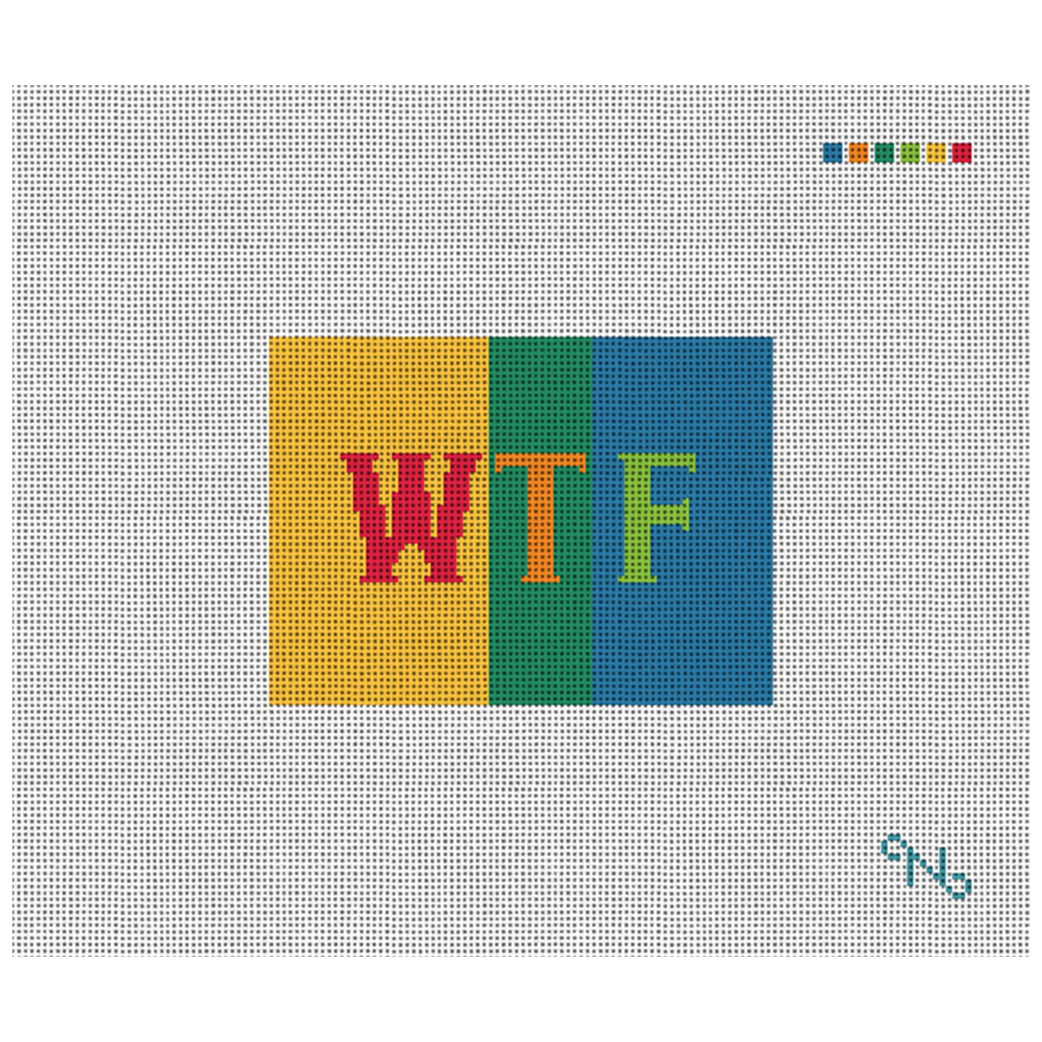 Colorful Expression Needlepoint Card Wallet Kit