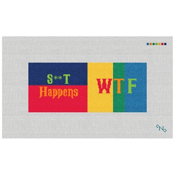 Colorful Expression Needlepoint Flask Kit Stitched Preview
