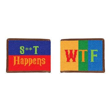 Colorful Expression Needlepoint Wallet