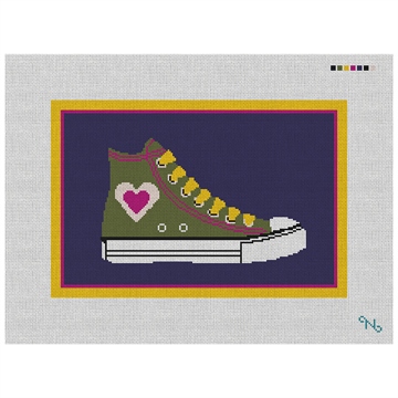 Colorful Retro Shoe Needlepoint Kit