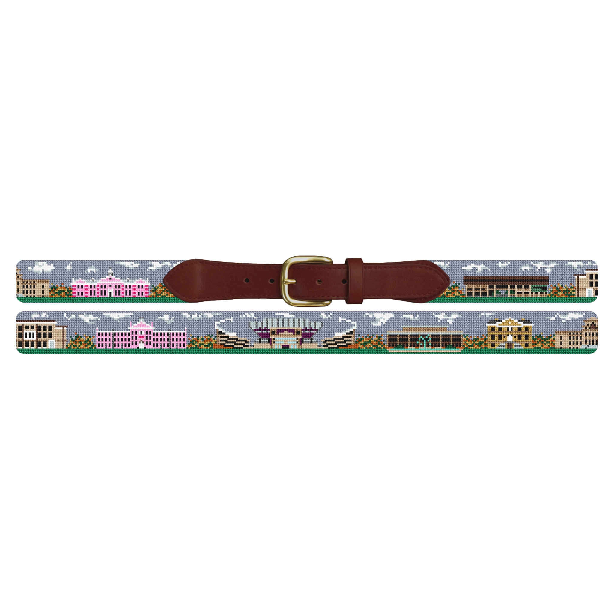 Columbia South Carolina Landscape Needlepoint Belt