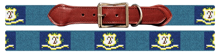 Connecticut Flag Needlepoint Dog Collar