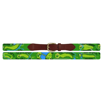 Conroe Country Club Golf Course Needlepoint Belt