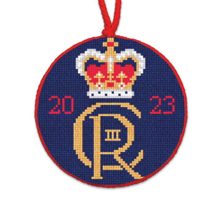 Coronation Crown Needlepoint Ornament