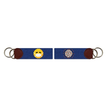 Covid-19 Needlepoint Key Fob 