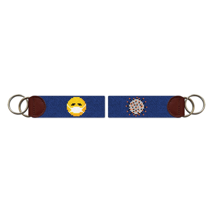 Covid-19 Needlepoint Key Fob 