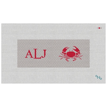Crab Needlepoint Wallet Kit