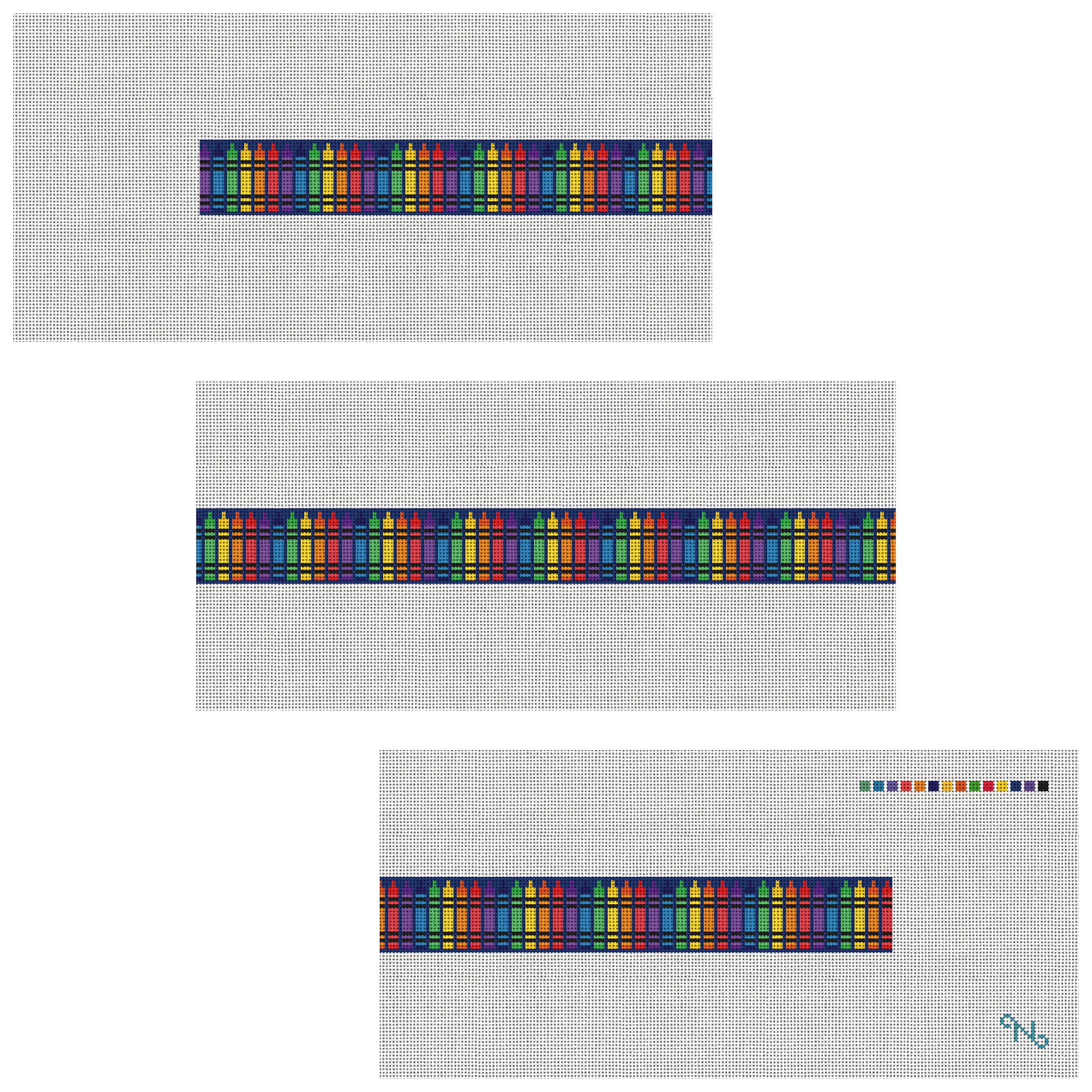 Crayon Needlepoint Belt Kit