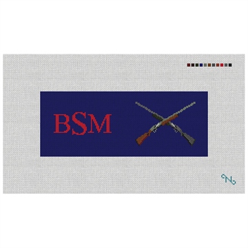 Crossed Shotguns Needlepoint Wallet Kit