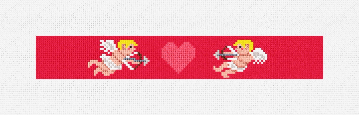 Cupid's Arrow Needlepoint Key Fob Kit
