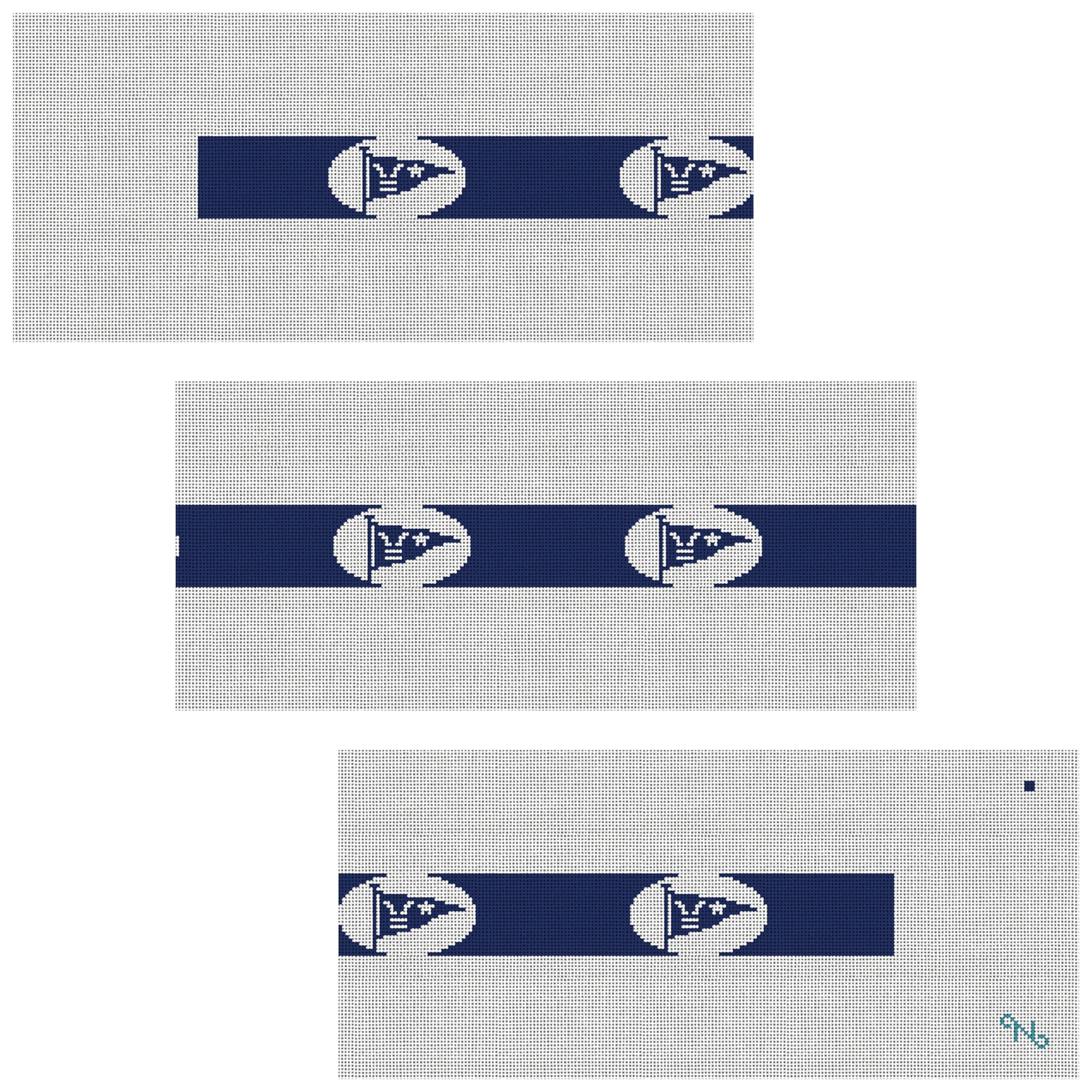 Custom Burgee Flag Needlepoint Belt Kit