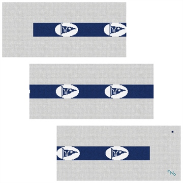 Custom Burgee Flag Needlepoint Belt Kit Stitched Preview