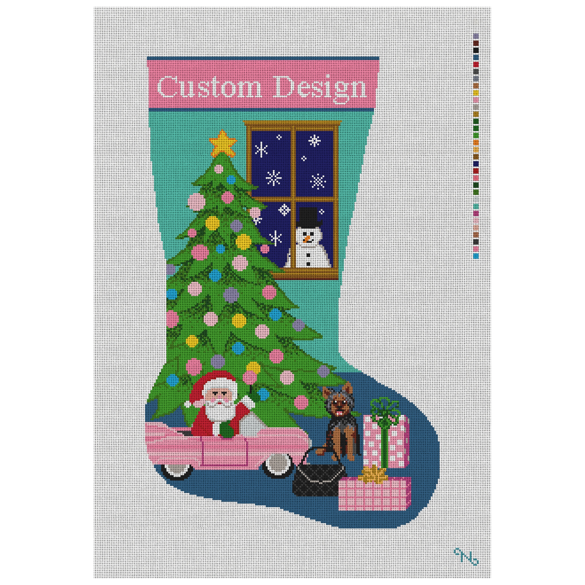 Custom Christmas Stocking Needlepoint Kit