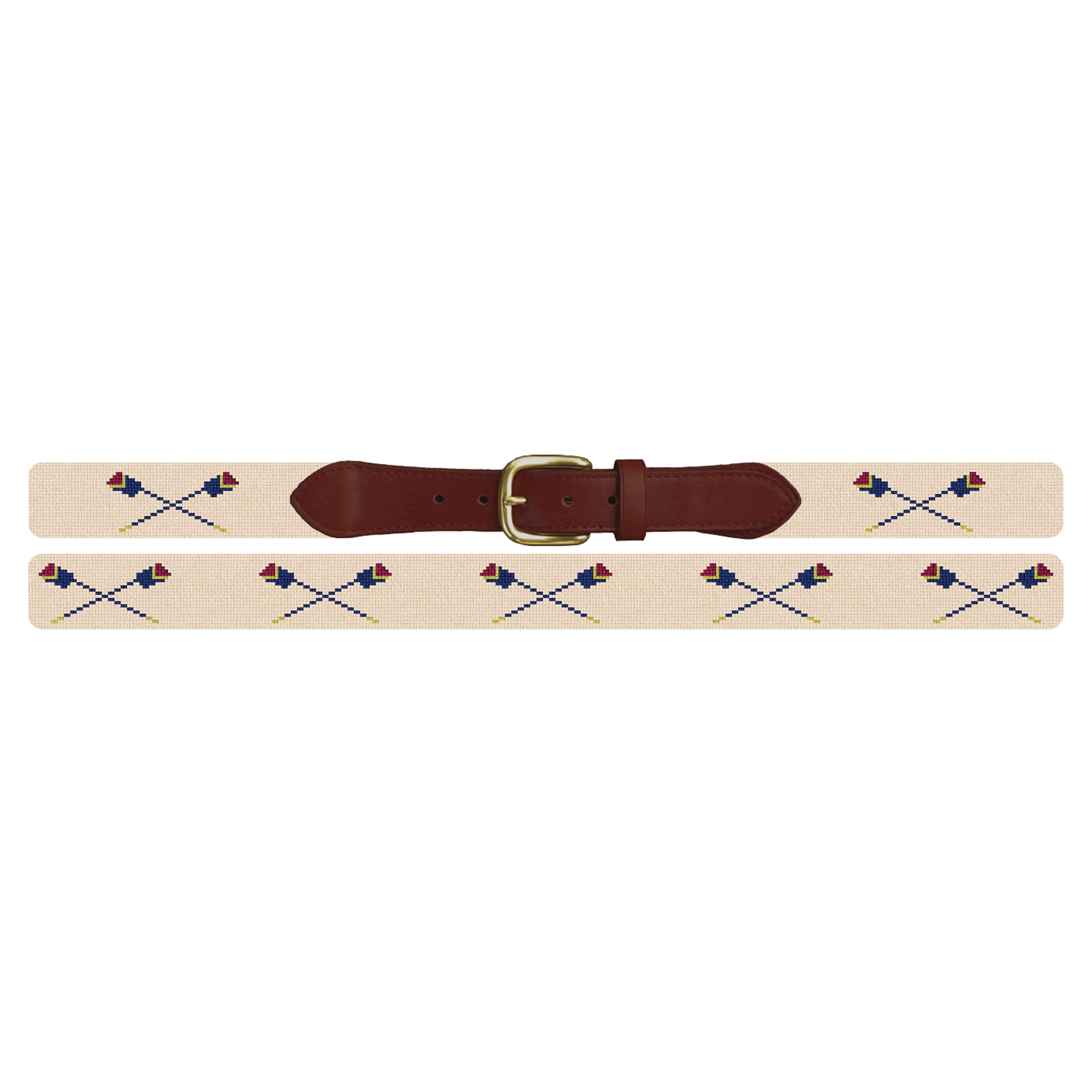 Custom Crew Oars Needlepoint Belt