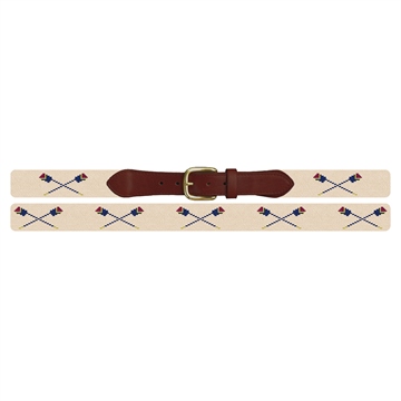 Custom Crew Oars Needlepoint Belt