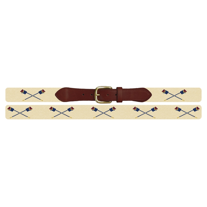 Custom Crew Oars Needlepoint Belt