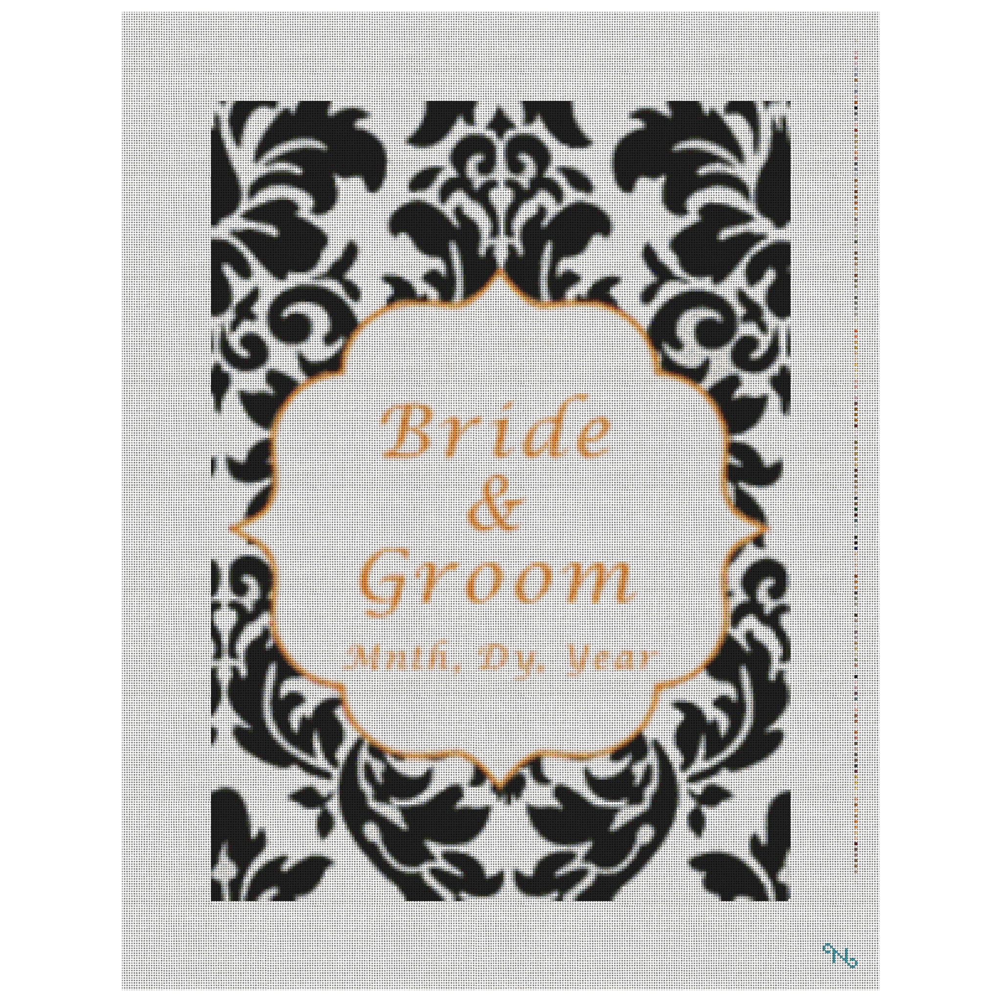 Custom Damask Wedding Ring Bearer Pillow Kit