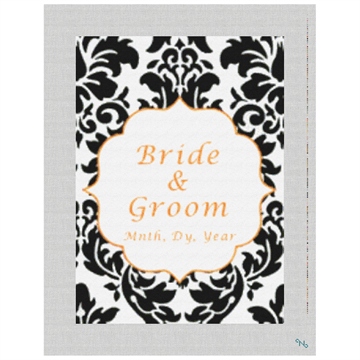 Custom Damask Wedding Ring Bearer Pillow Kit Stitched Preview