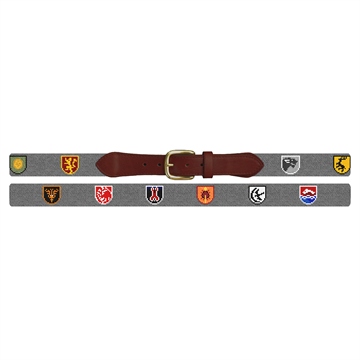 Custom Family Crest Needlepoint Belt