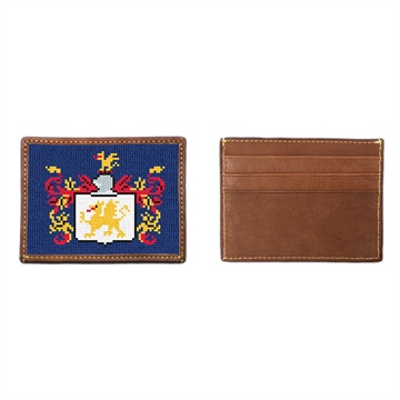 Custom Family Crest Needlepoint Card Wallet