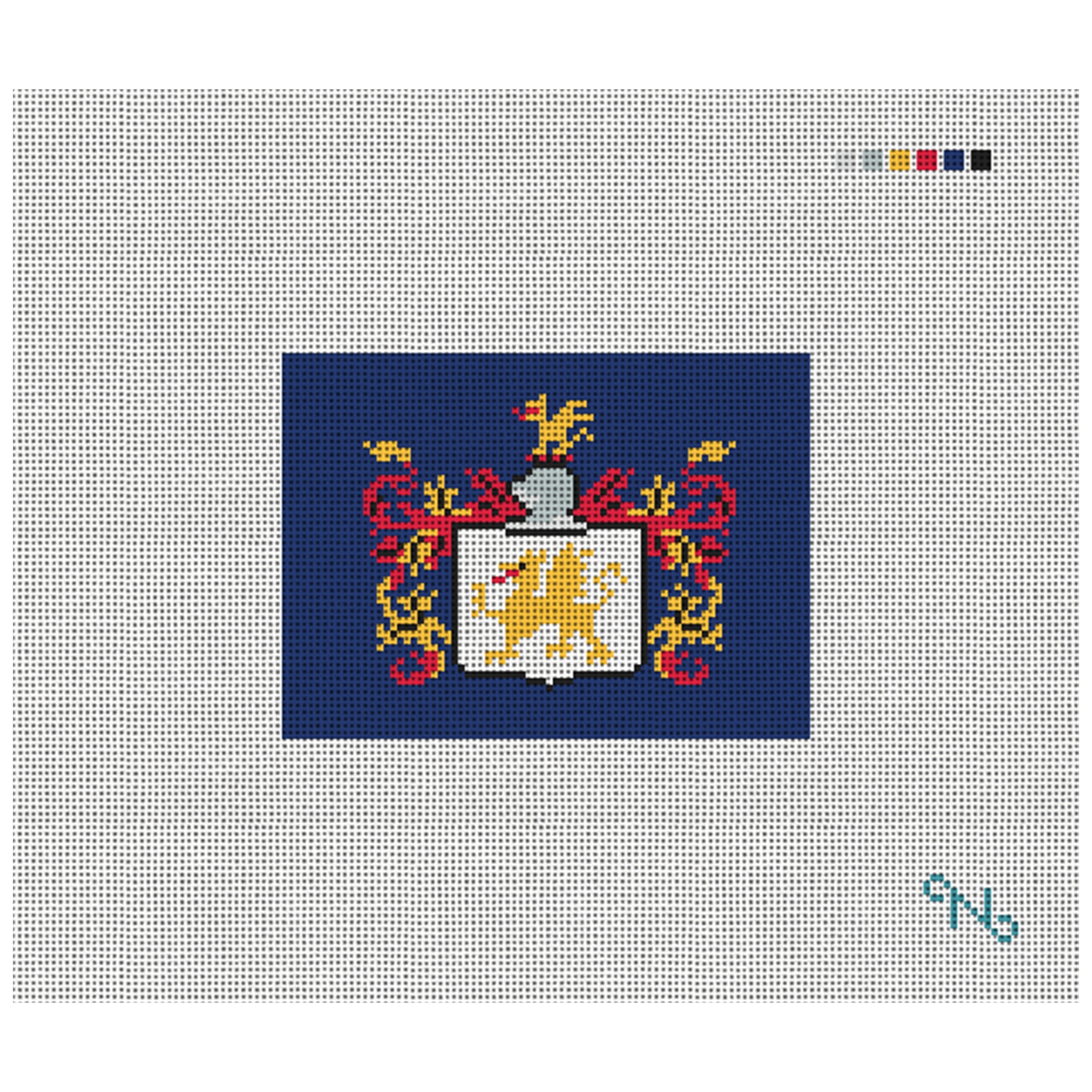 Custom Family Crest Needlepoint Card Wallet Kit