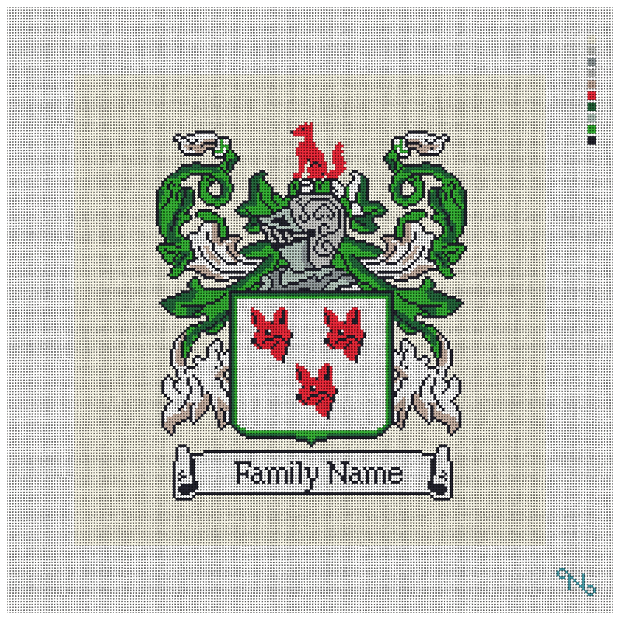 Custom Family Crest Needlepoint Kit