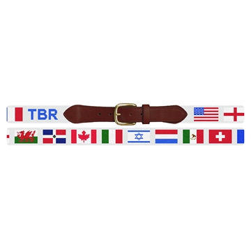 Custom Flag Needlepoint Belt