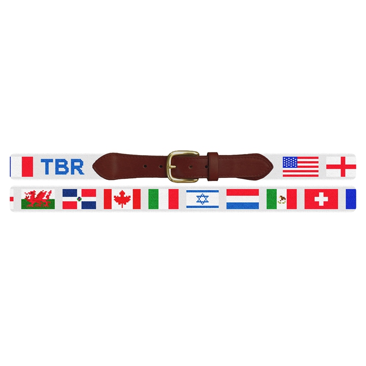 Custom Flag Needlepoint Belt