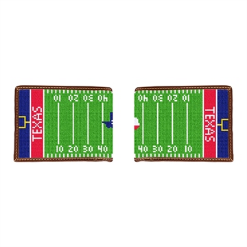 Custom Football Field Needlepoint Wallet