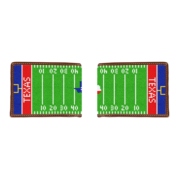 Custom Football Field Needlepoint Wallet