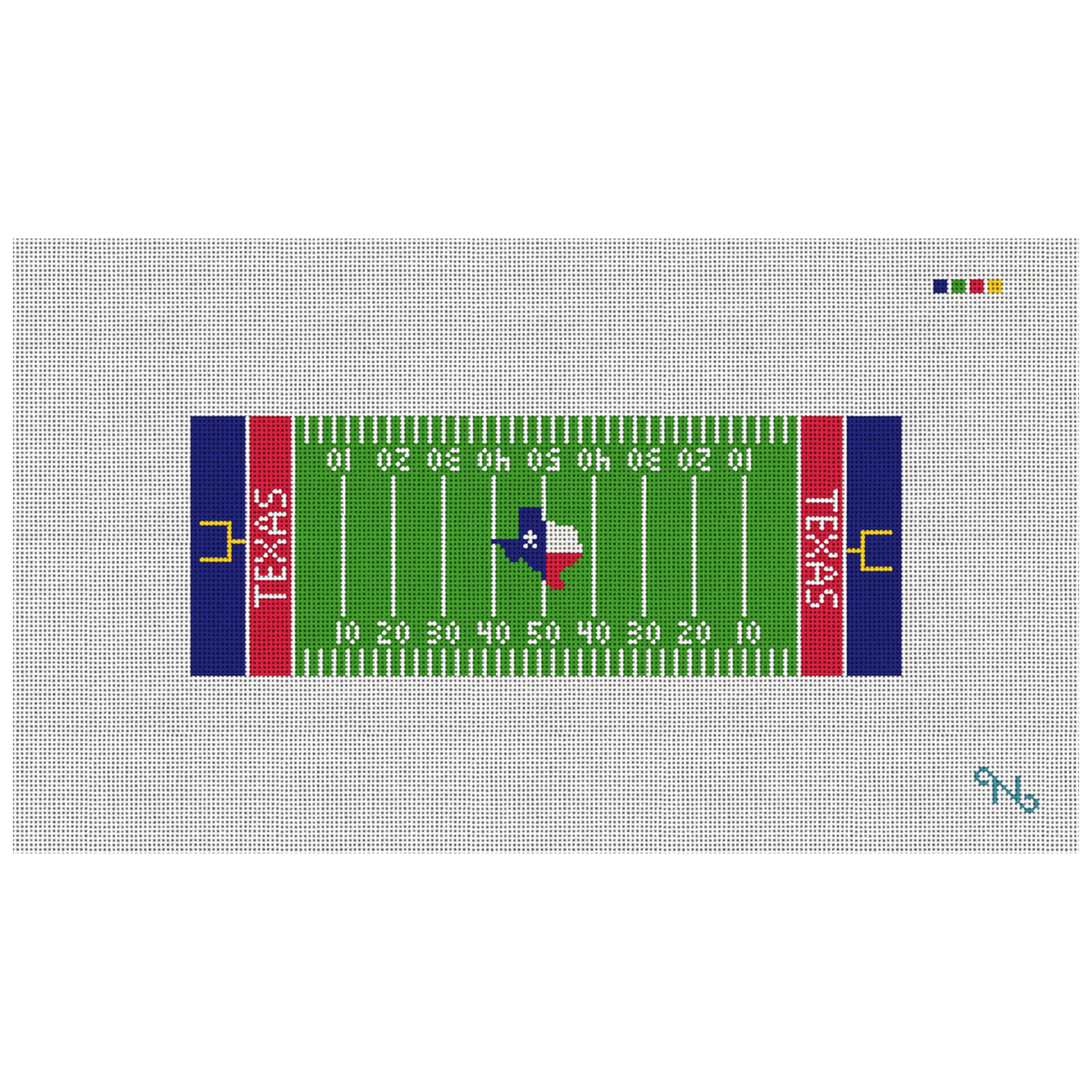 Custom Football Field Needlepoint Wallet Kit