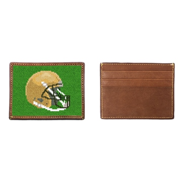 Custom Football Helmet Needlepoint Card Wallet