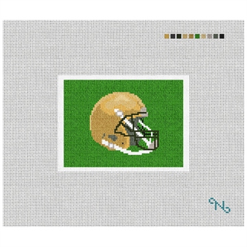 Custom Football Needlepoint Card Wallet Kit Stitched Preview