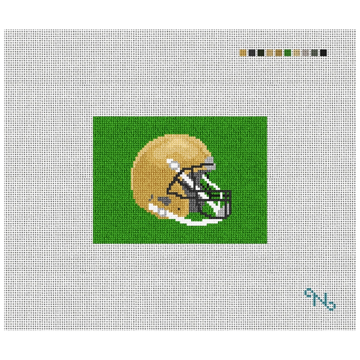 Custom Football Needlepoint Card Wallet Kit Stitched Preview