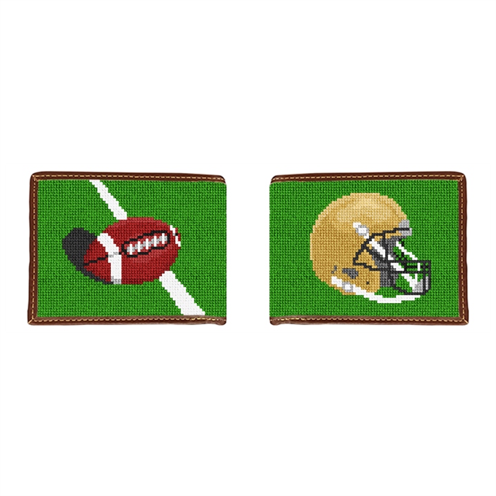 Custom Football Needlepoint Wallet